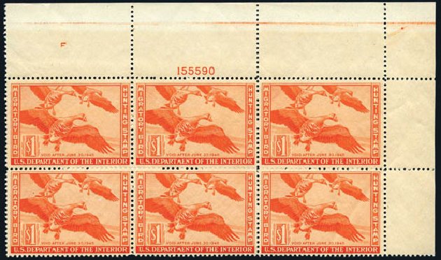 US Stamps Price Scott # RW11 - 1944 US$1.00 Federal Duck Hunting. Harmer-Schau Auction Galleries, Jun 2008, Sale 78, Lot 1817