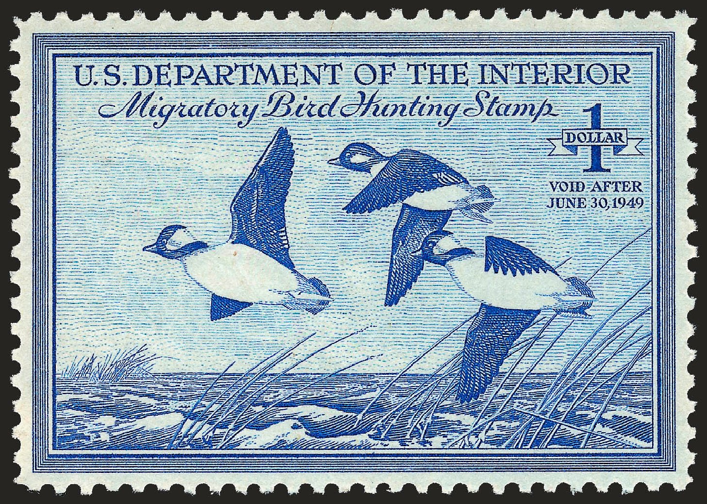US Stamps Prices Scott Cat. # RW15: US$1.00 1948 Federal Duck Hunting. Robert Siegel Auction Galleries, Sep 2008, Sale 962, Lot 3080