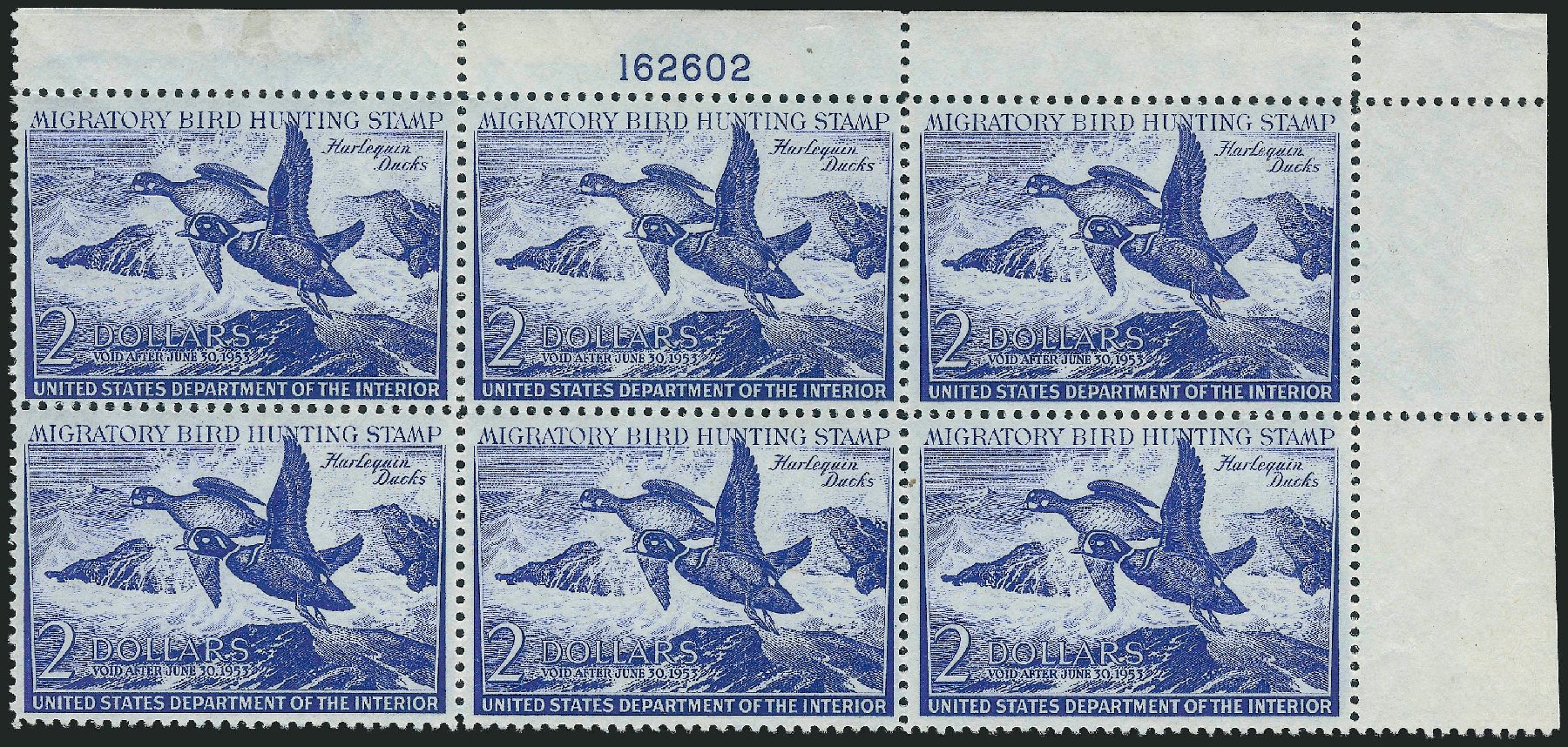 Value of US Stamp Scott Cat. # RW19 - 1952 US$2.00 Federal Duck Hunting. Robert Siegel Auction Galleries, Oct 2010, Sale 997, Lot 6645