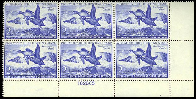 US Stamp Prices Scott Catalog RW19: 1952 US$2.00 Federal Duck Hunting. Daniel Kelleher Auctions, Dec 2013, Sale 640, Lot 802