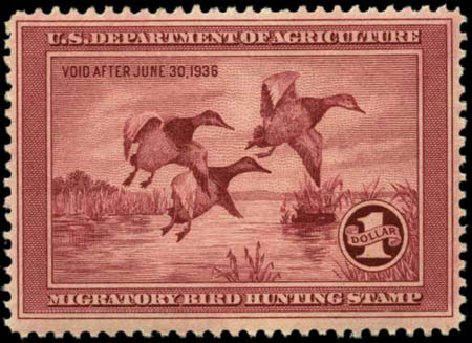 Price of US Stamp Scott Catalog # RW2 - 1935 US$1.00 Federal Duck Hunting. Harmer-Schau Auction Galleries, Feb 2012, Sale 92, Lot 1589