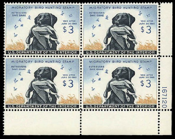 Costs of US Stamps Scott Cat. RW26 - 1959 US$3.00 Federal Duck Hunting. Matthew Bennett International, Mar 2011, Sale 337, Lot 3315