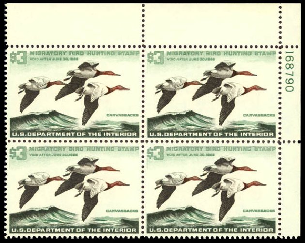 Cost of US Stamp Scott Cat. RW32: US$3.00 1965 Federal Duck Hunting. Daniel Kelleher Auctions, May 2014, Sale 653, Lot 2520