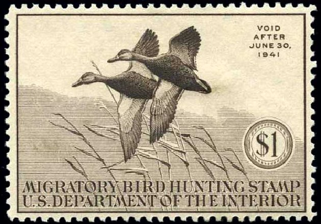 Price of US Stamp Scott Catalog # RW7 - US$1.00 1940 Federal Duck Hunting. Harmer-Schau Auction Galleries, Apr 2009, Sale 81, Lot 661